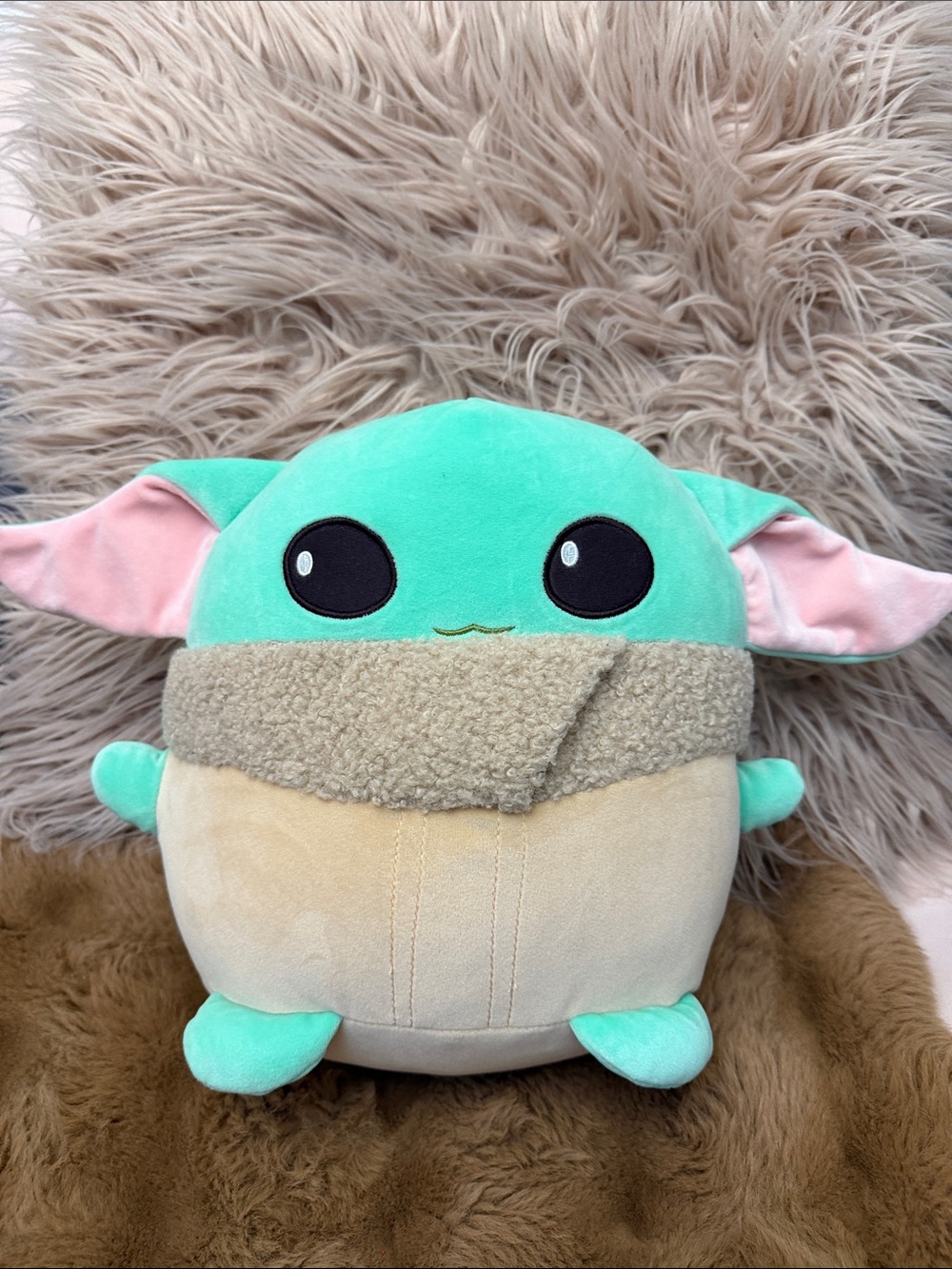 Star Wars Baby Yoda Plush Toy in Mint Green and Pink